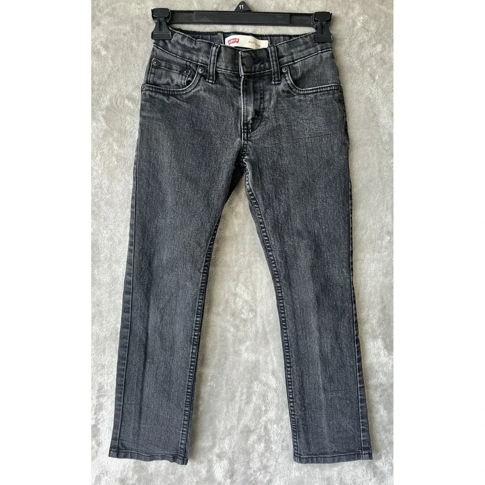 Levi's 511 Jeans Boys Slim 24x22 8 Reg‎ Black Stone Wash